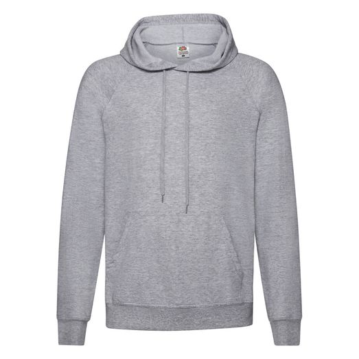 Fruit Of The Loom Men's Lightweight Hooded Sweat Heather Grey