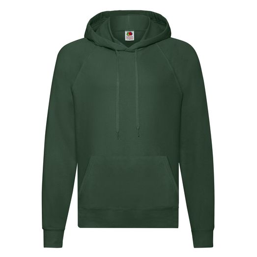 Fruit Of The Loom Men's Lightweight Hooded Sweat Bottle Green