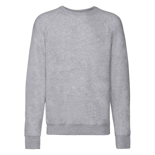 Fruit Of The Loom Men's Lightweight Raglan Sweat Heather Grey