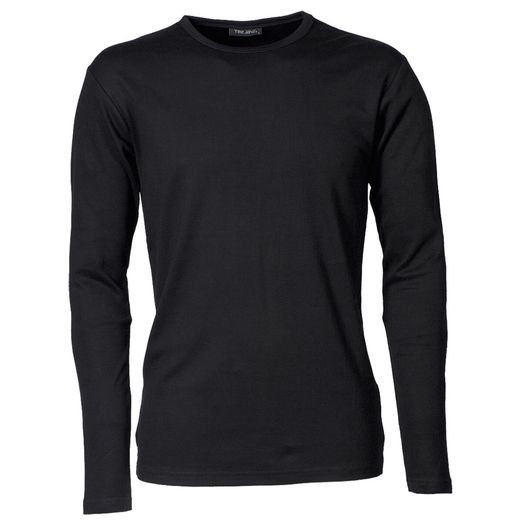 Tee Jays Men's Long Sleeve Interlock Tee Black