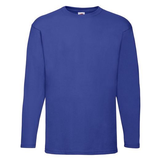 Fruit Of The Loom Men's Long Sleeve Valueweight T-Shirt Royal