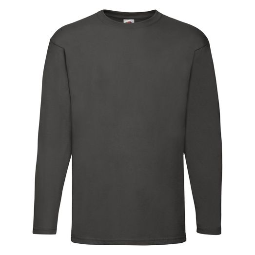 Fruit Of The Loom Men's Long Sleeve Valueweight T-Shirt Light Graphite