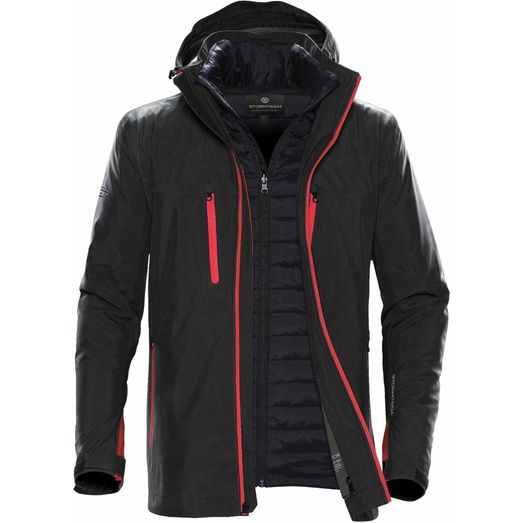 Stormtech Men's Matrix System Jacket Black/Bright Red