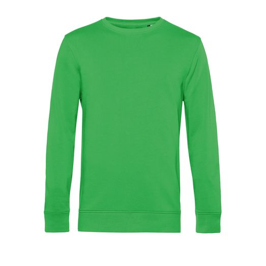 B&amp;C Men's Organic Crew Neck Sweat Apple Green