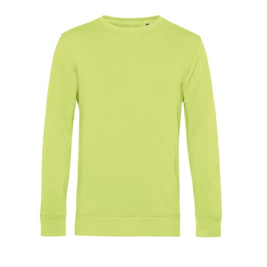 B&amp;C Men's Organic Crew Neck Sweat Lime