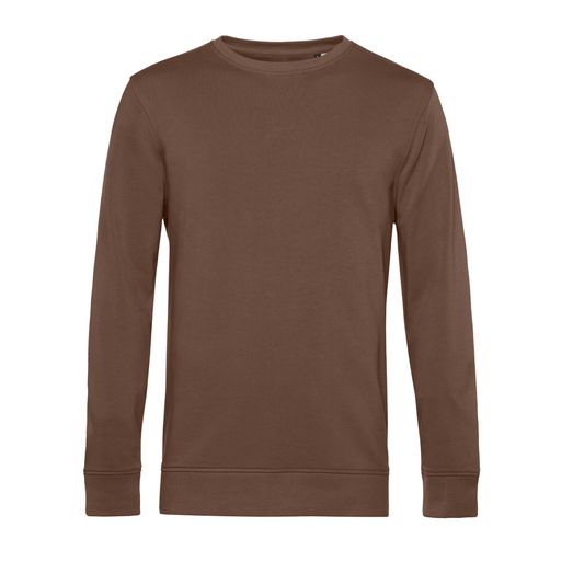 B&amp;C Men's Organic Crew Neck Sweat Mocha