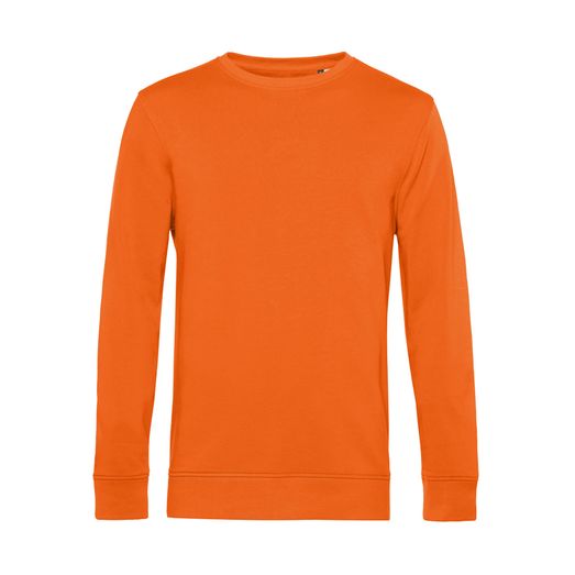 B&amp;C Men's Organic Crew Neck Sweat Pure Orange