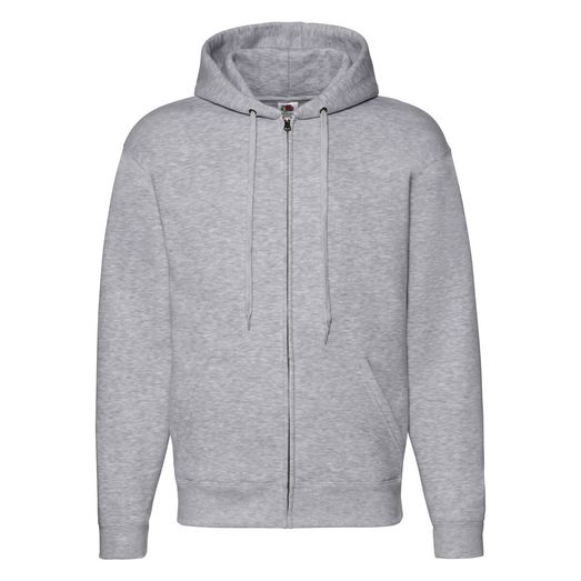 Fruit Of The Loom Men's Premium Hooded Sweat Jacket Heather Grey