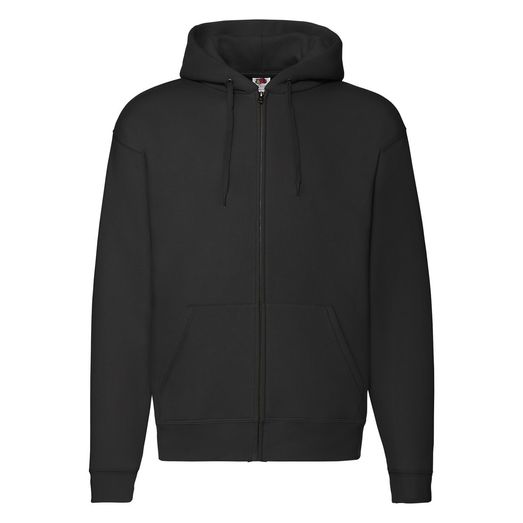 Fruit Of The Loom Men's Premium Hooded Sweat Jacket Black