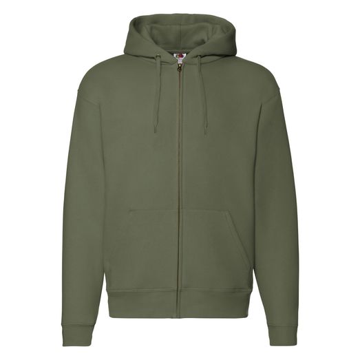Fruit Of The Loom Men's Premium Hooded Sweat Jacket Classic Olive Green