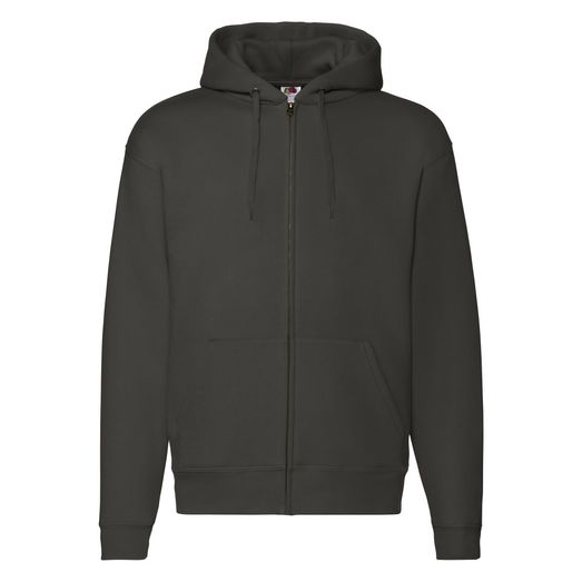 Fruit Of The Loom Men's Premium Hooded Sweat Jacket Charcoal