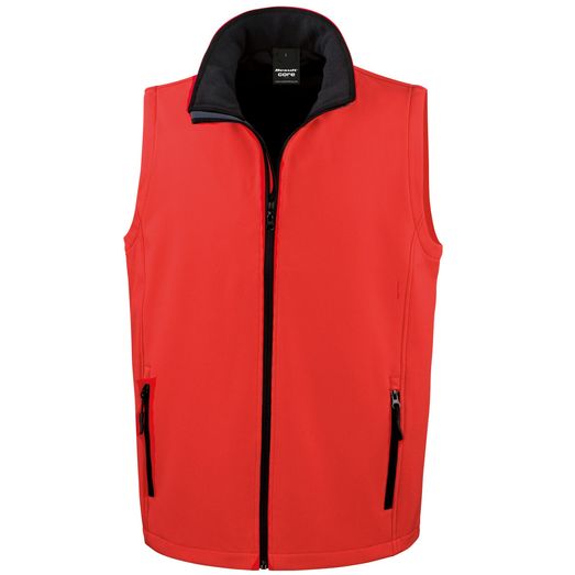 Result Core Men's Printable Softshell Bodywarmer Red/Black