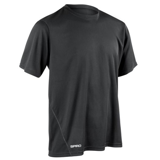 Spiro Men's Quick Dry Short Sleeve T-Shirt Black