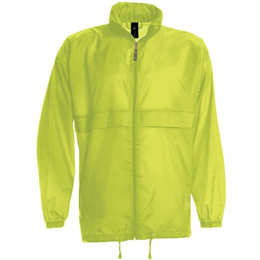 B&amp;C Men's Sirocco Windbreaker Jacket Ultra Yellow