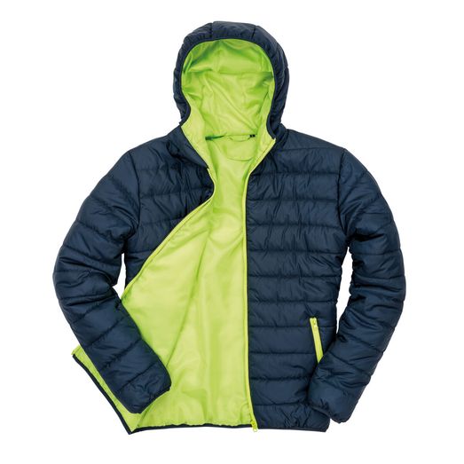 Result Core Men's Soft Padded Jacket Navy/Lime