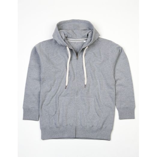 Mantis Men's Superstar Zip-Through Hoodie Heather Grey Melange