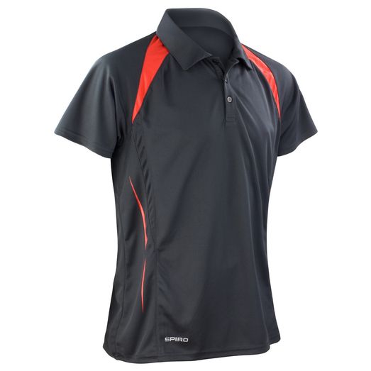 Spiro Men's Team Spirit Polo Shirt Black/Red