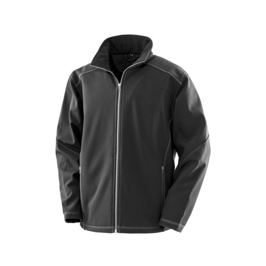WORK-GUARD by Result Men's Treble Stitch Softshell Black