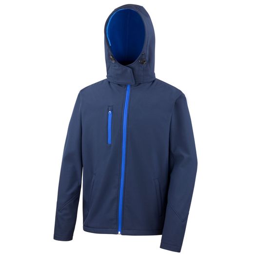 Result Core Men's TX Performance Hooded Softshell Jacket Navy/Royal