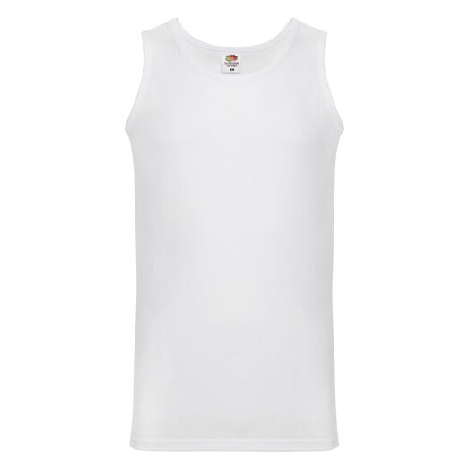 Fruit Of The Loom Men's Valueweight Athletic Vest White