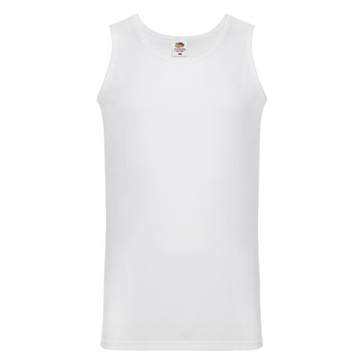 Fruit Of The Loom Men's Valueweight Athletic Vest White