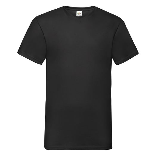 Fruit Of The Loom Men's Valueweight V-Neck T-Shirt Black
