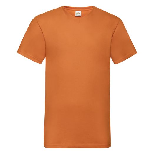 Fruit Of The Loom Men's Valueweight V-Neck T-Shirt Orange