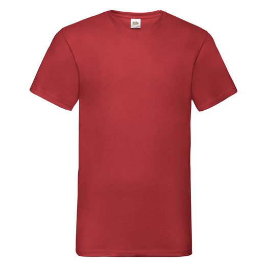 Fruit Of The Loom Men's Valueweight V-Neck T-Shirt Red