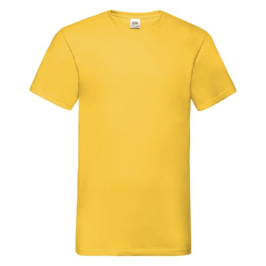 Fruit Of The Loom Men's Valueweight V-Neck T-Shirt Sunflower