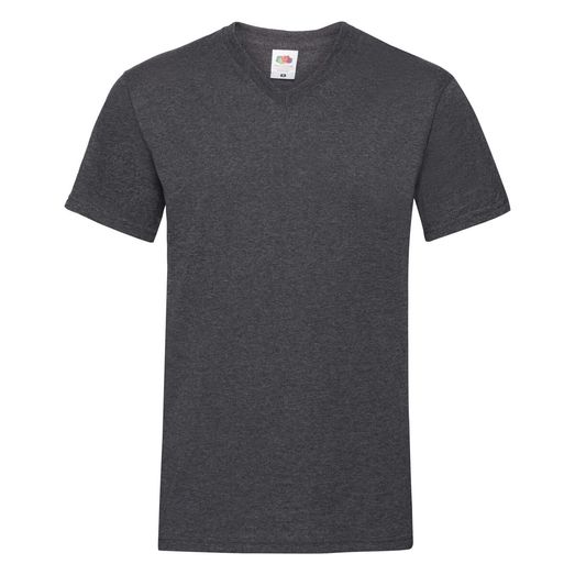 Fruit Of The Loom Men's Valueweight V-Neck T-Shirt Dark Heather