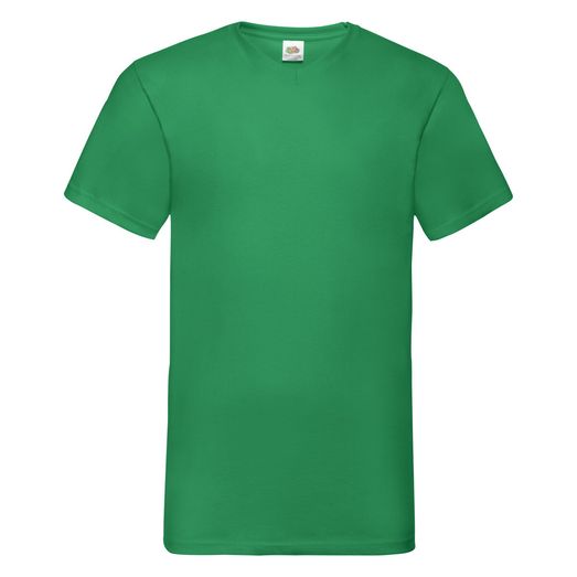 Fruit Of The Loom Men's Valueweight V-Neck T-Shirt Kelly Green