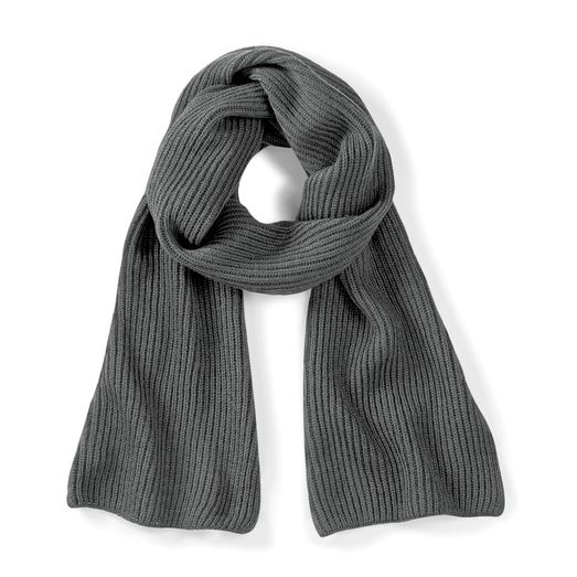 Beechfield  Metro Knitted Scarf Smoke