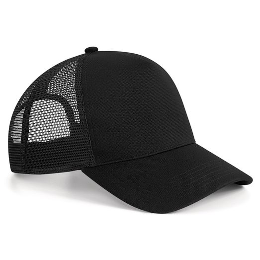 Beechfield  Microknit Snapback Trucker Black