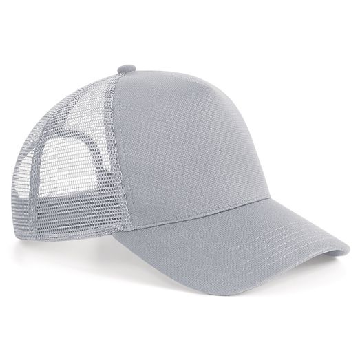 Beechfield  Microknit Snapback Trucker Light Grey