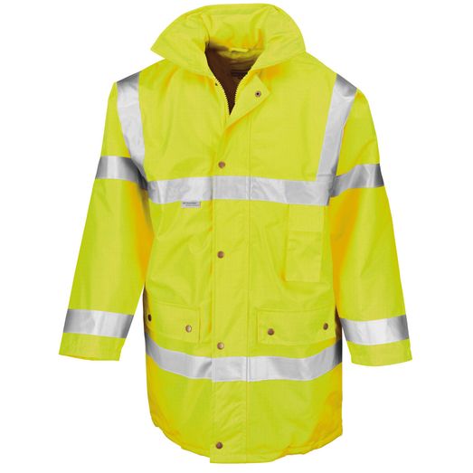 Result Safeguard Motorway Coat Hi-Vis Yellow