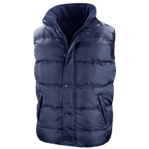 Result Core Nova Lux Padded Hooded Gilet Navy Blue