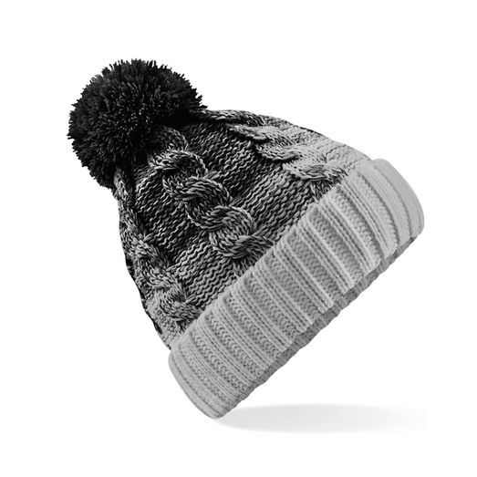 Beechfield  Ombré Beanie Black/Light Grey