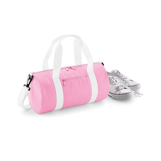 Bagbase Original Barrel Bag CLassic Pink/White