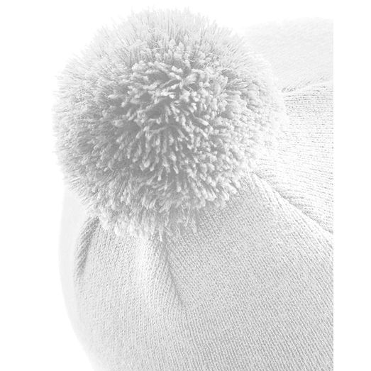 Beechfield  Original Pom Pom Beanie White