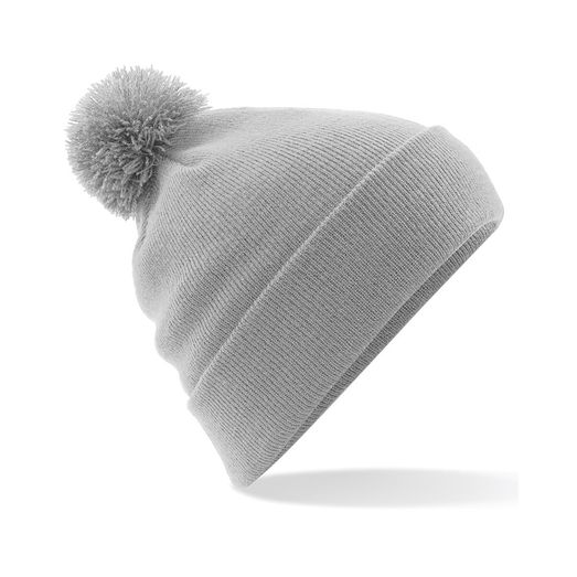 Beechfield  Original Pom Pom Beanie Light Grey