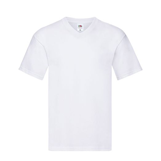 Fruit Of The Loom Original V-Neck T-Shirt White