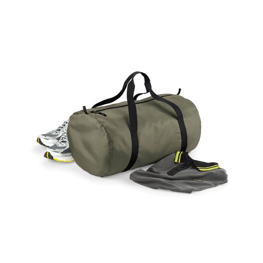 Bagbase Packaway Barrel Bag Olive/Black