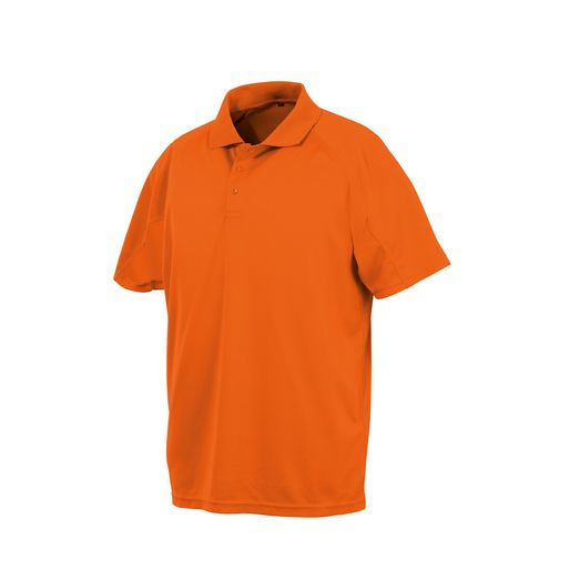 Spiro Impact Performance Air Cool Polo Floro Orange