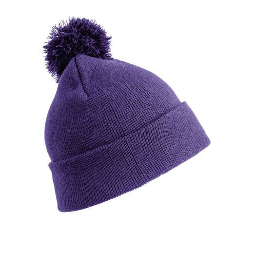 Result Winter Essentials Pom Pom Beanie Purple