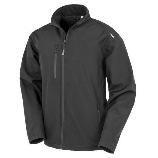 Result Genuine Recycled Recycled 3-Layer Printable Softshell Jacket Black