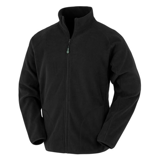 Result Genuine Recycled Recycled Microfleece Jacket Black