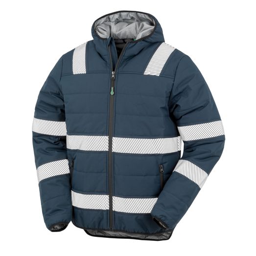 Result Genuine Recycled Recycled Ripstop Padded Safety Jacket Navy Blue