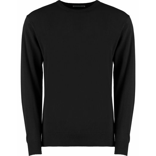Kustom Kit Regular Fit Arundel Crew Neck Sweater Black
