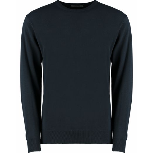 Kustom Kit Regular Fit Arundel Crew Neck Sweater Navy Blue