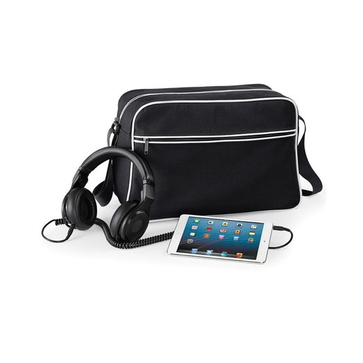 Bagbase Retro Shoulder Bag Black/White